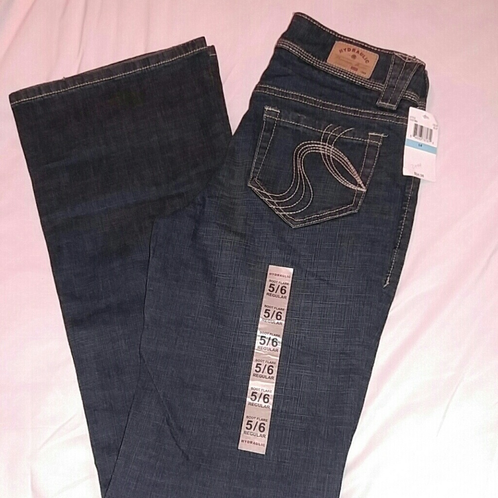 Hydraulic boot flare jeans